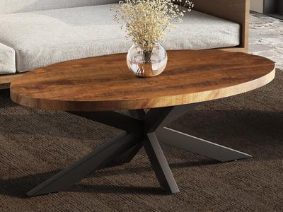 Ovale salontafel MASTIFF mangolia natuur Ovale salontafel MASTIFF mangolia natuur