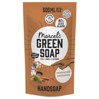 Marcel's Green Soap Handzeep sandelhout & kardemom 500ml navulzak - thumbnail