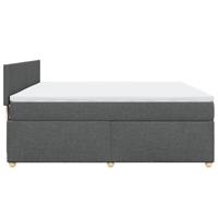 Boxspring met matras stof donkergrijs 180x200 cm - thumbnail