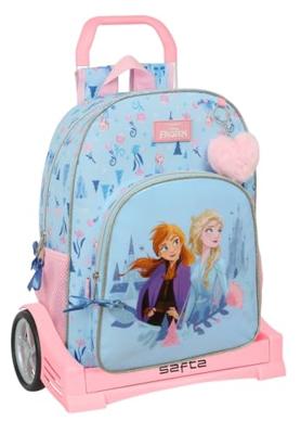 Schoolrugzak met Wielen Frozen Ice magic Blauw 33 x 42 x 14 cm