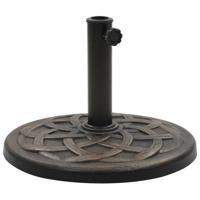 VidaXL Parasolvoet rond 11 kg polyresin bronskleurig - thumbnail