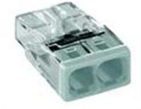 WAGO 2273-202-100 2273 Lasklem Flexibel: - Massief: 0.5-2.5 mm² Aantal polen: 2 100 stuk(s) Transparant, Wit - thumbnail