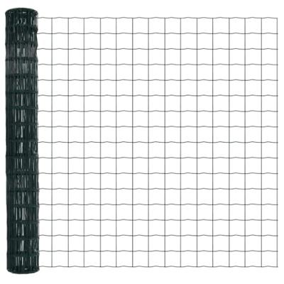 VidaXL Euro hek groen 1.6 x 10m pvc-gecoat ijzer
