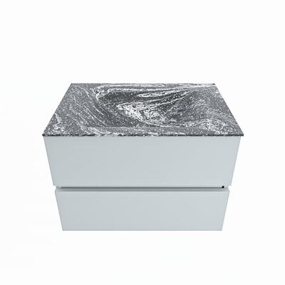 MONDIAZ VICA-DLUX 70cm badmeubel onderkast Clay 2 lades. Inbouw wastafel CLOUD midden 1 kraangat, kleur Lava. MONDIAZ VICA-DLUX 70cm badmeubel onderkast Clay 2 lades. Inbouw wastafel CLOUD midden 1 kraangat, kleur Lava.