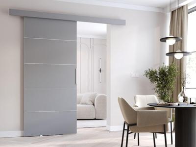 Schuifdeur CLOVIS 86 cm grijs Schuifdeur CLOVIS 86 cm grijs