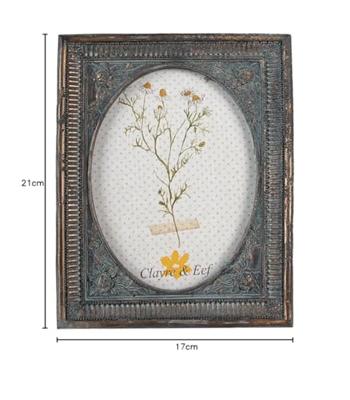 Clayre & Eef Fotolijst 13x18 cm Groen Kunststof Glas Fotokader