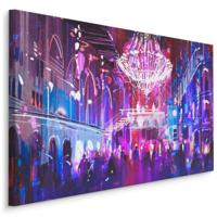 Schilderij - Ballroom in het Paars, 5 maten, Premium Print - thumbnail