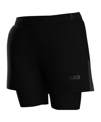 JAKO 6276D 2-In-1 Short Power Dames - Zwart - 36