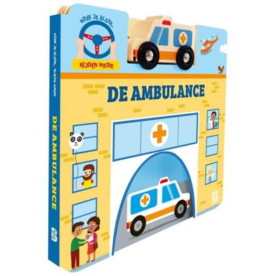 Boek Maak Je Klaar Rijden Maar Ambulance + Houten Ambulance Auto Boek Maak Je Klaar Rijden Maar Ambulance + Houten Ambulance Auto
