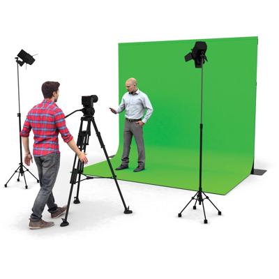 Wentex Pipe and drape Chromakey green screen 400x590cm