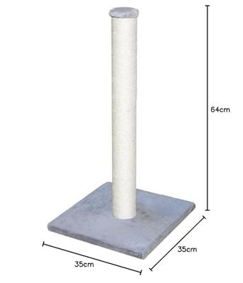 Nobby Krabpaal Classic BARI, grijs, 35 x 35 x 64 cm, 1 stuk