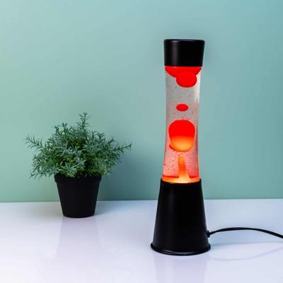 Lavalamp zwart met rode lava Lavalamp zwart met rode lava