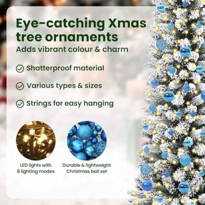 Kunstkerstboom met 300 LED Wit 210 cm PVC en Metaal en Plastic