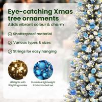 Kunstkerstboom met 300 LED Wit 210 cm PVC en Metaal en Plastic - thumbnail