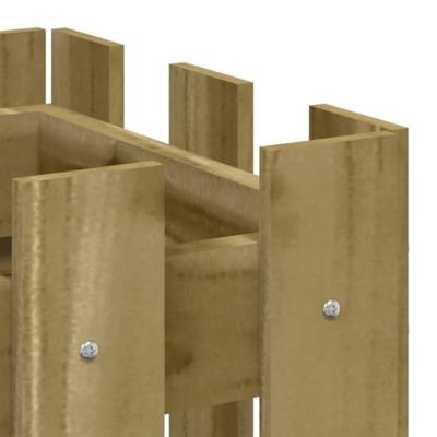 VidaXL Plantenbak met hekontwerp 60x30x30 cm geïmpregneerd grenenhout