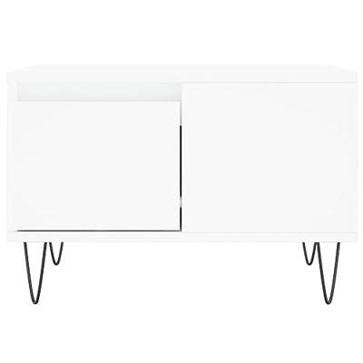 Salontafel 55x55x36,5 cm bewerkt hout wit