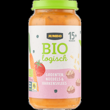 Jumbo Babyvoeding Biologisch Groenten, Noedels & Varkensvlees 15+ Maanden 250 g Jumbo Babyvoeding Biologisch Groenten, Noedels & Varkensvlees 15+ Maanden 250 g