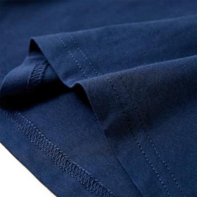 Kindershirt 140 blauw en marineblauw