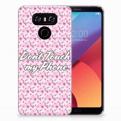 LG G6 Silicone-hoesje Flowers Pink DTMP