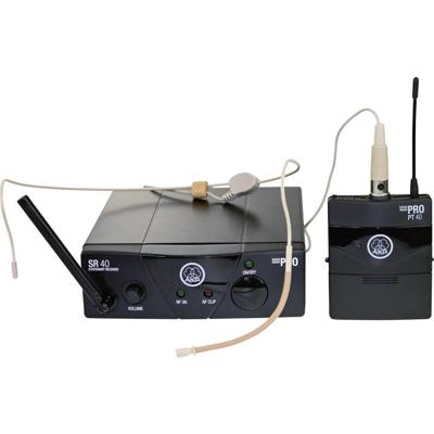 Headset Draadloze microfoonset AKG WMS40 Mini Sport Set ISM 1 Zendmethode:Radiografisch Headset Draadloze microfoonset AKG WMS40 Mini Sport Set ISM 1 Zendmethode:Radiografisch