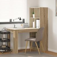 Bureau met plank Sonoma eiken 122 x 67 x 145 cm Bewerkt hout - thumbnail