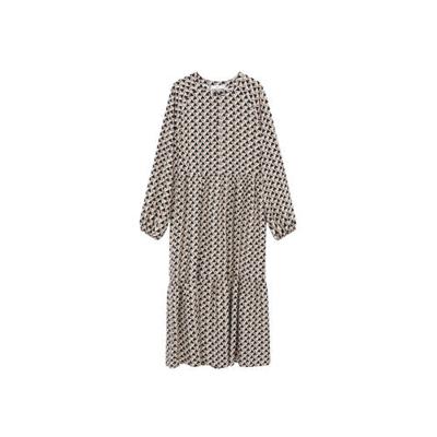 Mango blousejurk met volant bruin Mango blousejurk met volant bruin