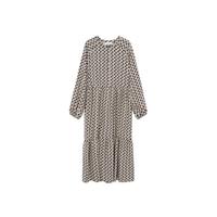 Mango blousejurk met volant bruin - thumbnail