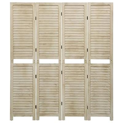 Kamerscherm met 4 panelen massief paulowniahout