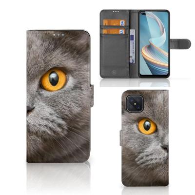 Telefoonhoesje | Met pasjeshouder | OPPO Reno4 Z Britse Korthaar Telefoonhoesje | Met pasjeshouder | OPPO Reno4 Z Britse Korthaar