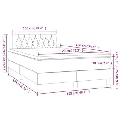 Boxspring met matras en LED stof zwart 120x190 cm