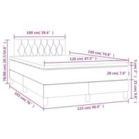 Boxspring met matras en LED stof zwart 120x190 cm - thumbnail