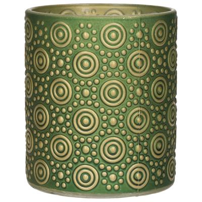 Countryfield theelichthouder hailey m groen 10 cm | 24 stuks