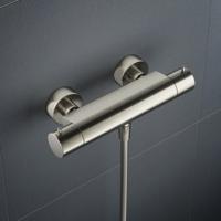 Hotbath Cobber - Douchemengkraan Thermostatisch - met Onderaansluiting - Geborsteld Messing Pvd - V01 - thumbnail