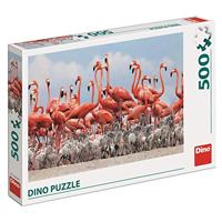 DinoToys Dino puzzel - flamingos - 500 stukjes - thumbnail