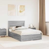 Bedframe met lade met hoofdeinde met opslag Bewerkt hout - thumbnail