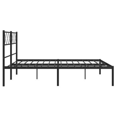 Bedframe met hoofdbord metaal zwart 120x200 cm Bedframe met hoofdbord metaal zwart 120x200 cm