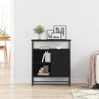 Dressoir Zwart eiken 69 x 35 x 80 cm Bewerkt hout - thumbnail