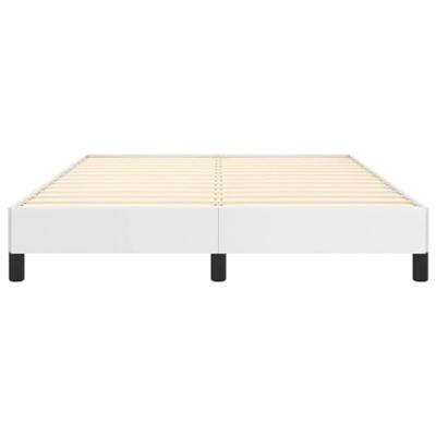 Bedframe kunstleer wit 140x190 cm