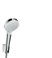 Hansgrohe crometta 2 stralen badset EcoSmart met slang 160cm wit/chroom - thumbnail