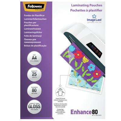 Fellowes lamineerhoezen ft 210 x 297 mm, 160 micron (2 x 80 micron), glanzend, pak van 25 stuks Fellowes lamineerhoezen ft 210 x 297 mm, 160 micron (2 x 80 micron), glanzend, pak van 25 stuks