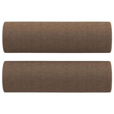 2-delige Loungeset met kussens stof bruin