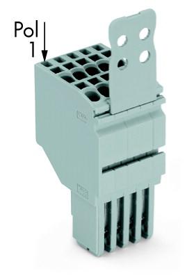 WAGO 2020-206/133-000 Connector, female Grijs 25 stuk(s)