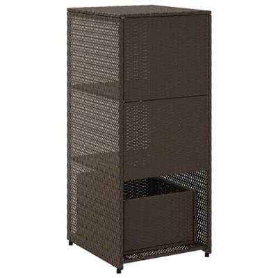 Tuinkast 50x55x115 cm poly rattan bruin