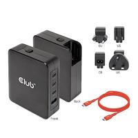 club3D CAC-1917 USB-laadstation 140 W 1x USB-A, 3x USB-C USB PD Zwart Binnen GaN - thumbnail