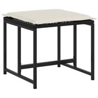 13-delige Tuinset met kussens poly rattan zwart - thumbnail