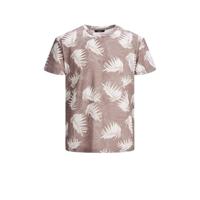 JACK & JONES PREMIUM T-shirt Baker met bladprint oudroze - thumbnail