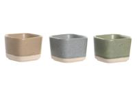 Set voor voorgerechtjes DKD Home Decor 21,6 x 15 x 1,5 cm Porselein Multicolour Bamboe Scandinavisch - thumbnail