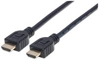 Manhattan 353977 HDMI-kabel HDMI Aansluitkabel HDMI-A-stekker, HDMI-A-stekker 10.00 m Zwart 4K UHD, UL gecertificeerd - thumbnail