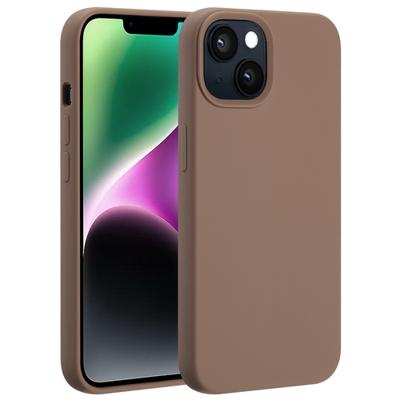 Accezz Liquid Silicone Backcover met MagSafe voor Apple iPhone 14 - Lichtbruin Telefoonhoesje Bruin Accezz Liquid Silicone Backcover met MagSafe voor Apple iPhone 14 - Lichtbruin Telefoonhoesje Bruin
