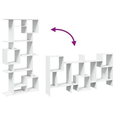 Boekenkast 92x29x188 cm bewerkt hout wit